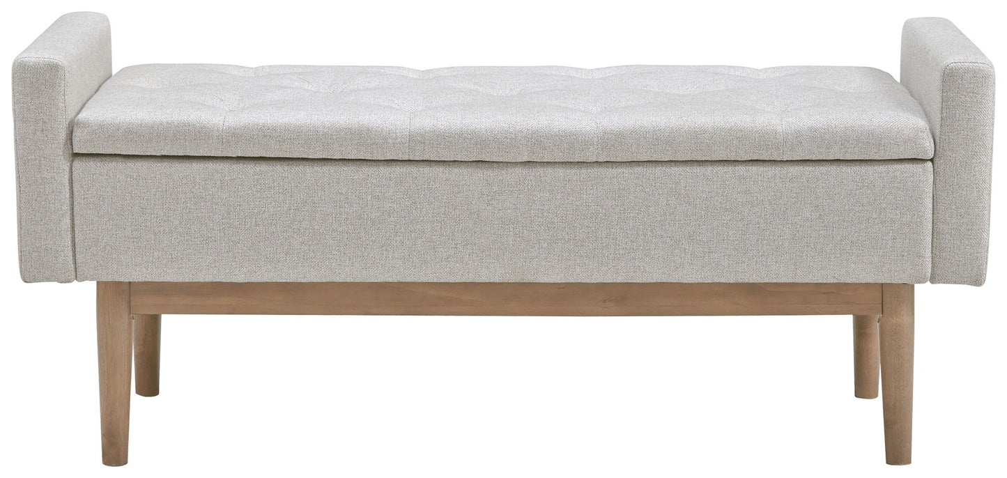 Briarson - Beige / Brown - Storage Bench - Hornell Furniture Outlet