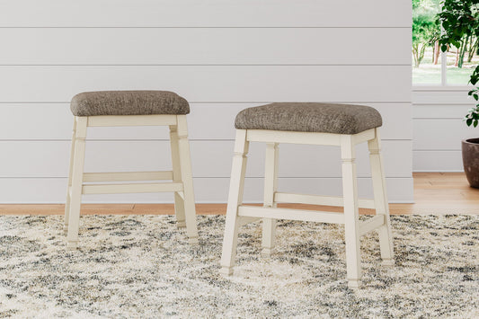 Bolanburg - Upholstered Stool (Set of 2) - Beige - Hornell Furniture Outlet