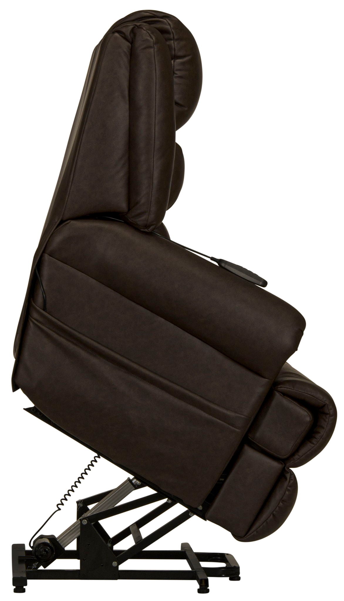 Muncy - Power Lift Chaise Recliner With Dual Motor & Zero Gravity - Walnut - Hornell Furniture Outlet