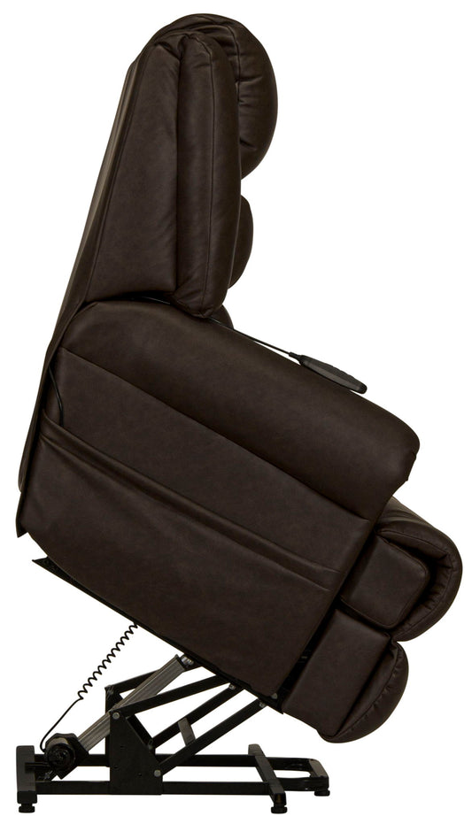 Muncy - Power Lift Chaise Recliner With Dual Motor & Zero Gravity - Walnut - Hornell Furniture Outlet