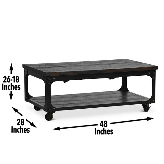Sherlock - Lift Top Cocktail Table - Brown - Hornell Furniture Outlet