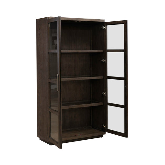 Cascade Falls - Display Cabinet - Satin Espresso - Hornell Furniture Outlet