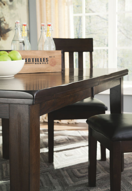 Haddigan - Dark Brown - Rectangular Dining Room Extension Table - Hornell Furniture Outlet