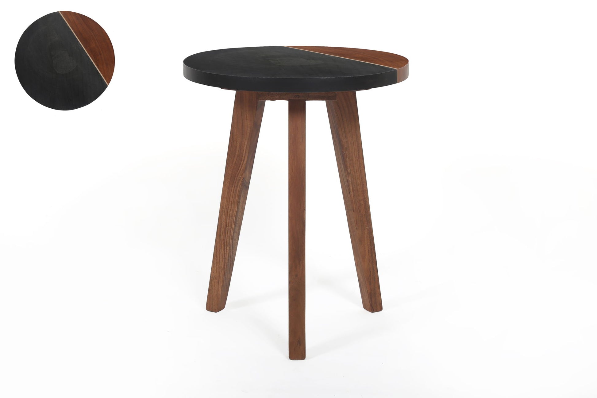 Caspian - Round Accent End Table - Brown - Hornell Furniture Outlet