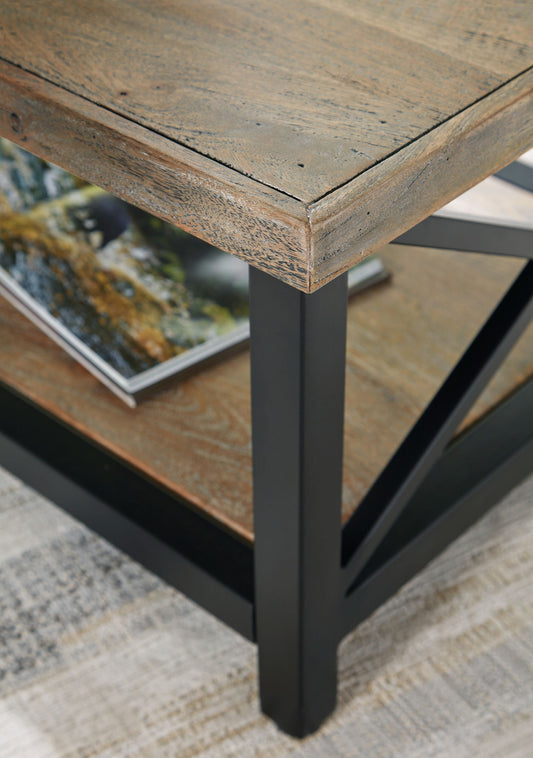 Bristenfort - Brown / Black - Rectangular Cocktail Table - Hornell Furniture Outlet