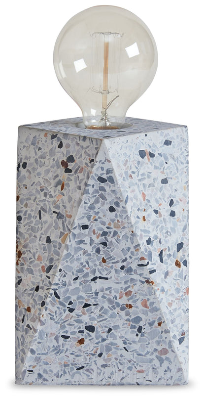 Maywick - White - Concrete Table Lamp - Hornell Furniture Outlet