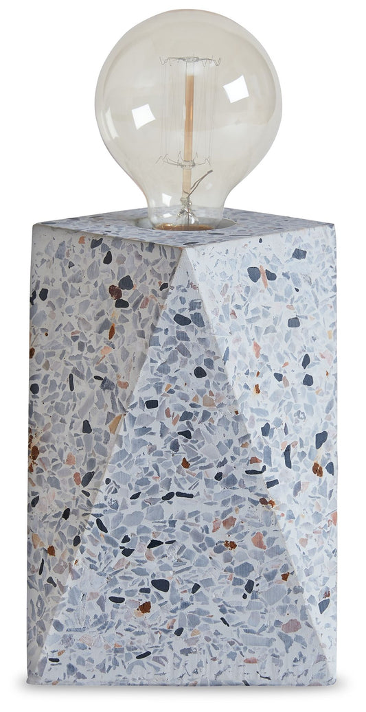 Maywick - White - Concrete Table Lamp - Hornell Furniture Outlet