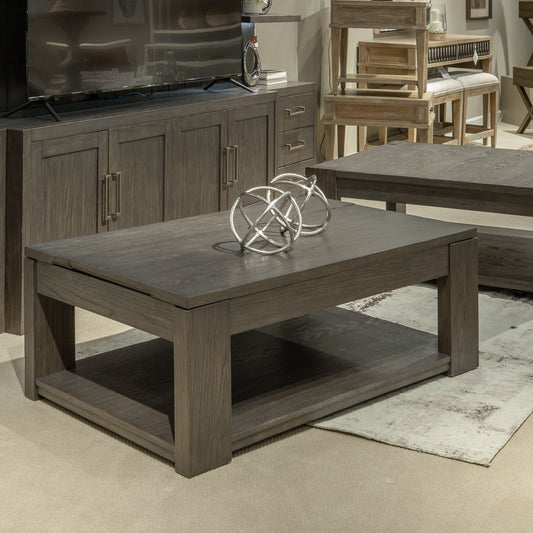 Lennox Hill - Lift Top Cocktail Table - Dark Brown - Hornell Furniture Outlet