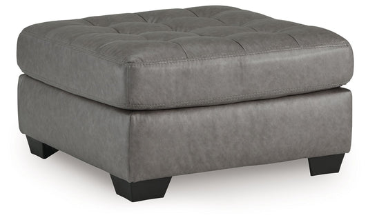 Clairette Court - Alloy - Oversized Accent Ottoman - Hornell Furniture Outlet