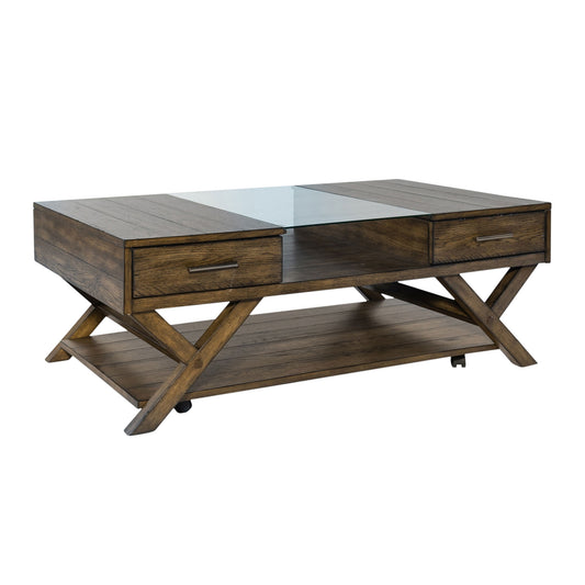 Lennox - 3 Piece Table Set - Dark Brown - Hornell Furniture Outlet