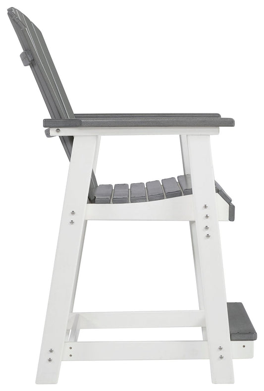 Transville - Gray / White - Barstool (Set of 2) - Hornell Furniture Outlet