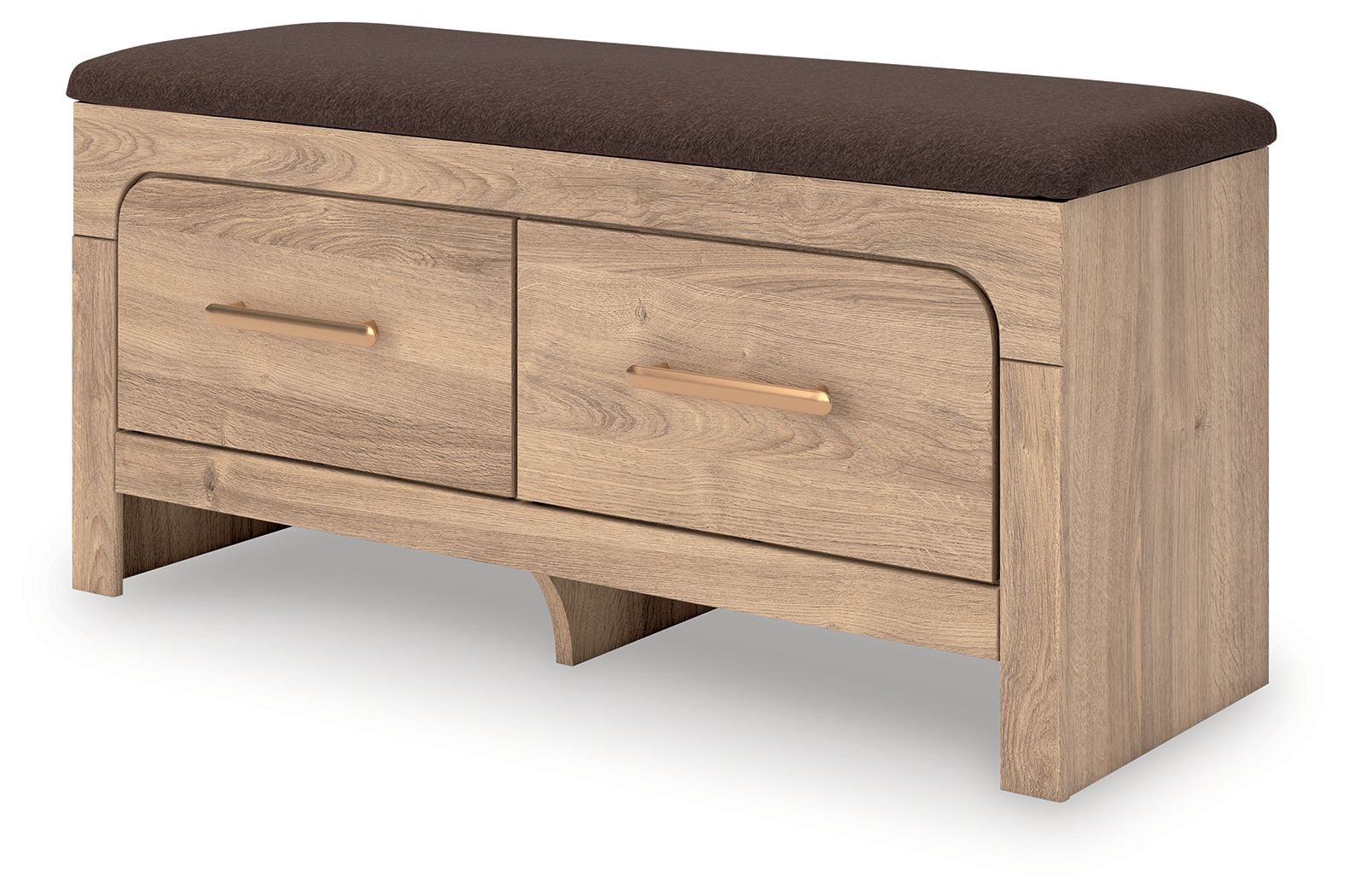 Kinlanni - Bedroom Upholstered Storage Bench - Tan / Brown - Hornell Furniture Outlet