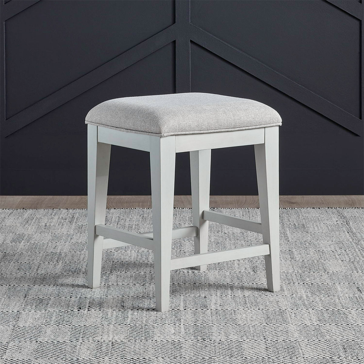 Berkley Square - Upholstered Console Stool - Linen & Khaki