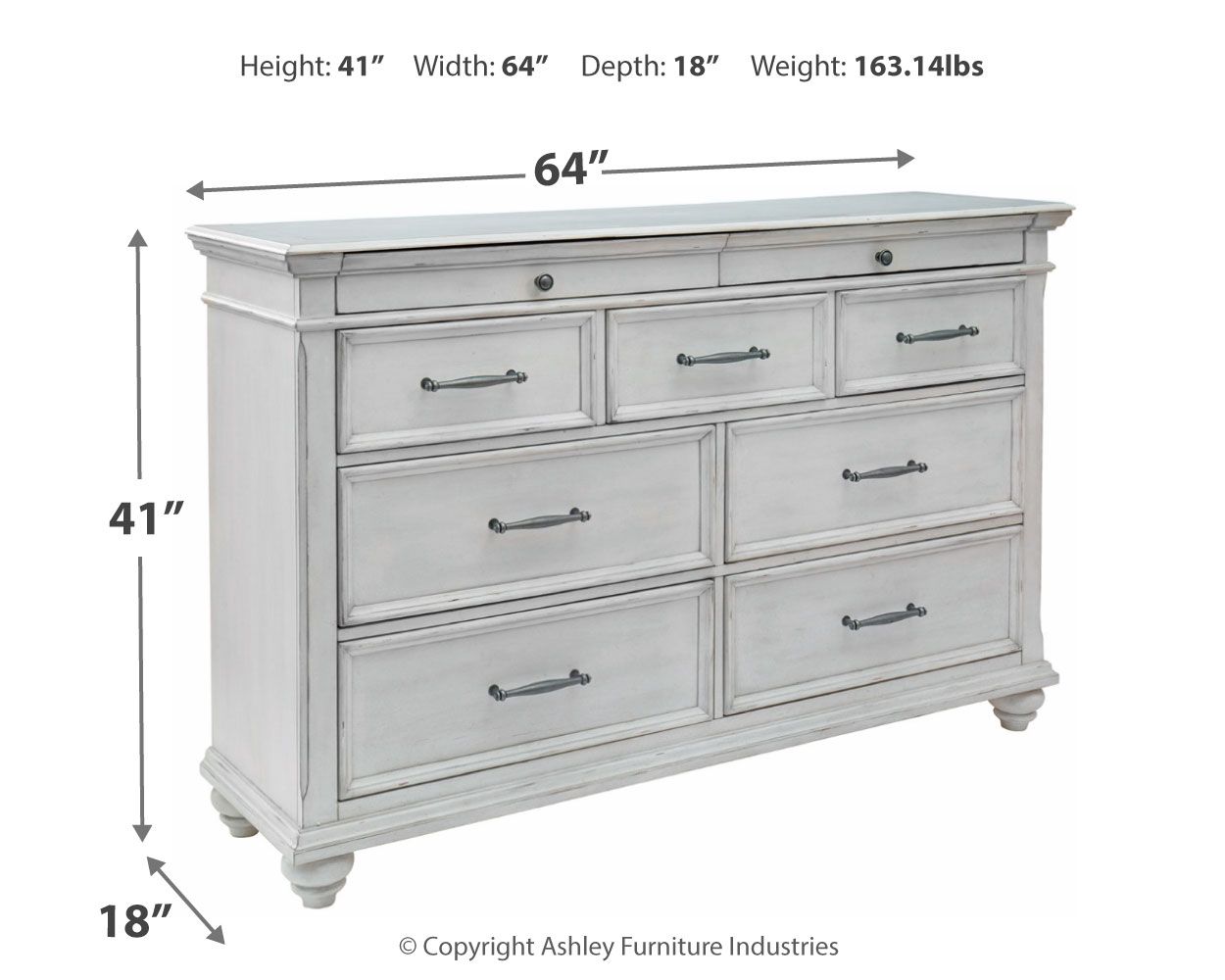 Kanwyn - Dresser, Mirror - Hornell Furniture Outlet