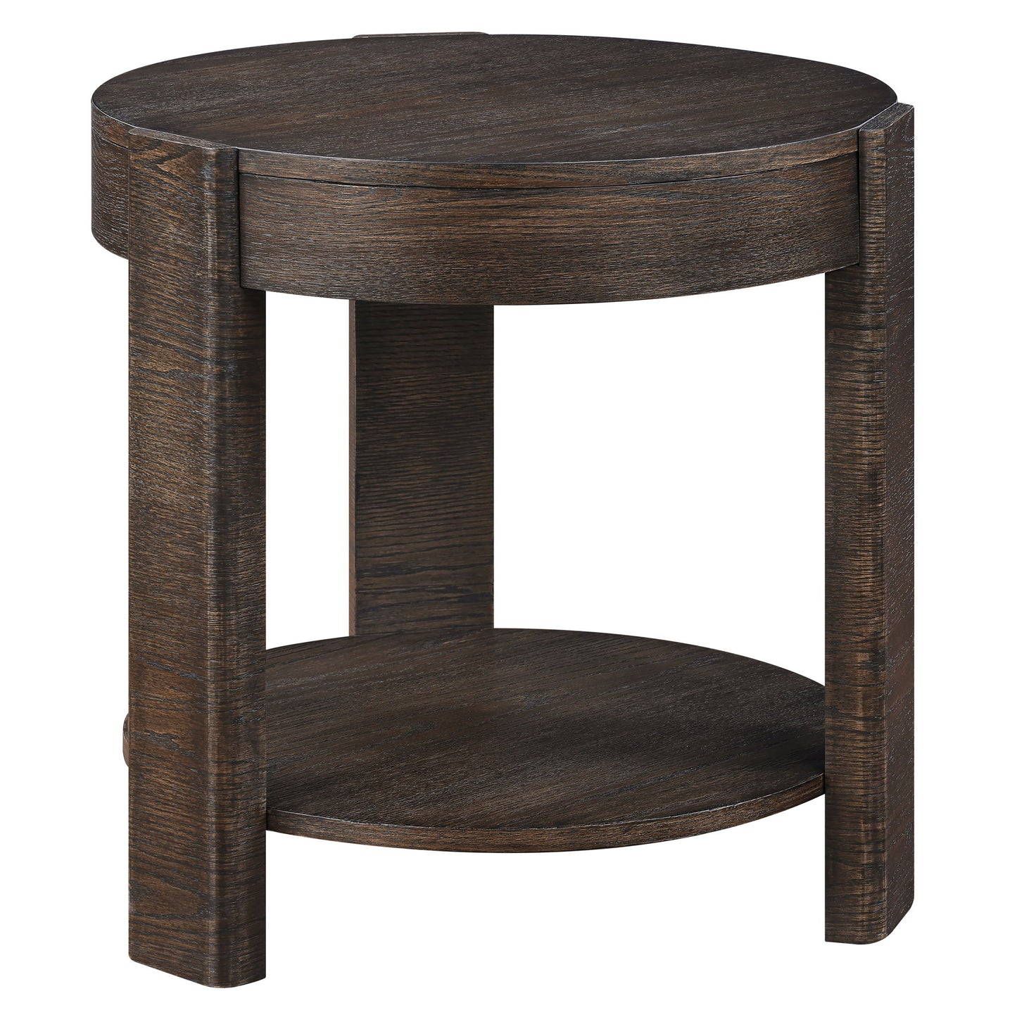 Salina - 3 Piece Round Occasional Set - Espresso - Hornell Furniture Outlet