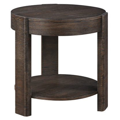 Salina - 3 Piece Round Occasional Set - Espresso - Hornell Furniture Outlet