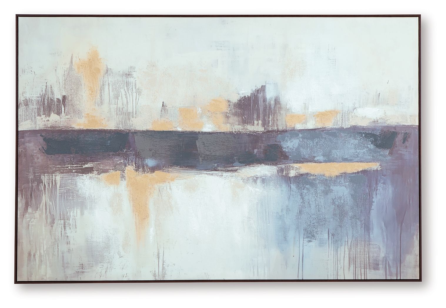 Gatesford - Wall Art - Blue / White / Tan - Hornell Furniture Outlet