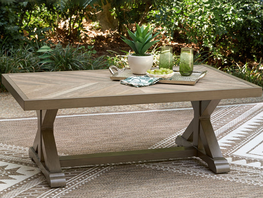 Laguna Heights - Rectangular Cocktail Table - Beige - Hornell Furniture Outlet
