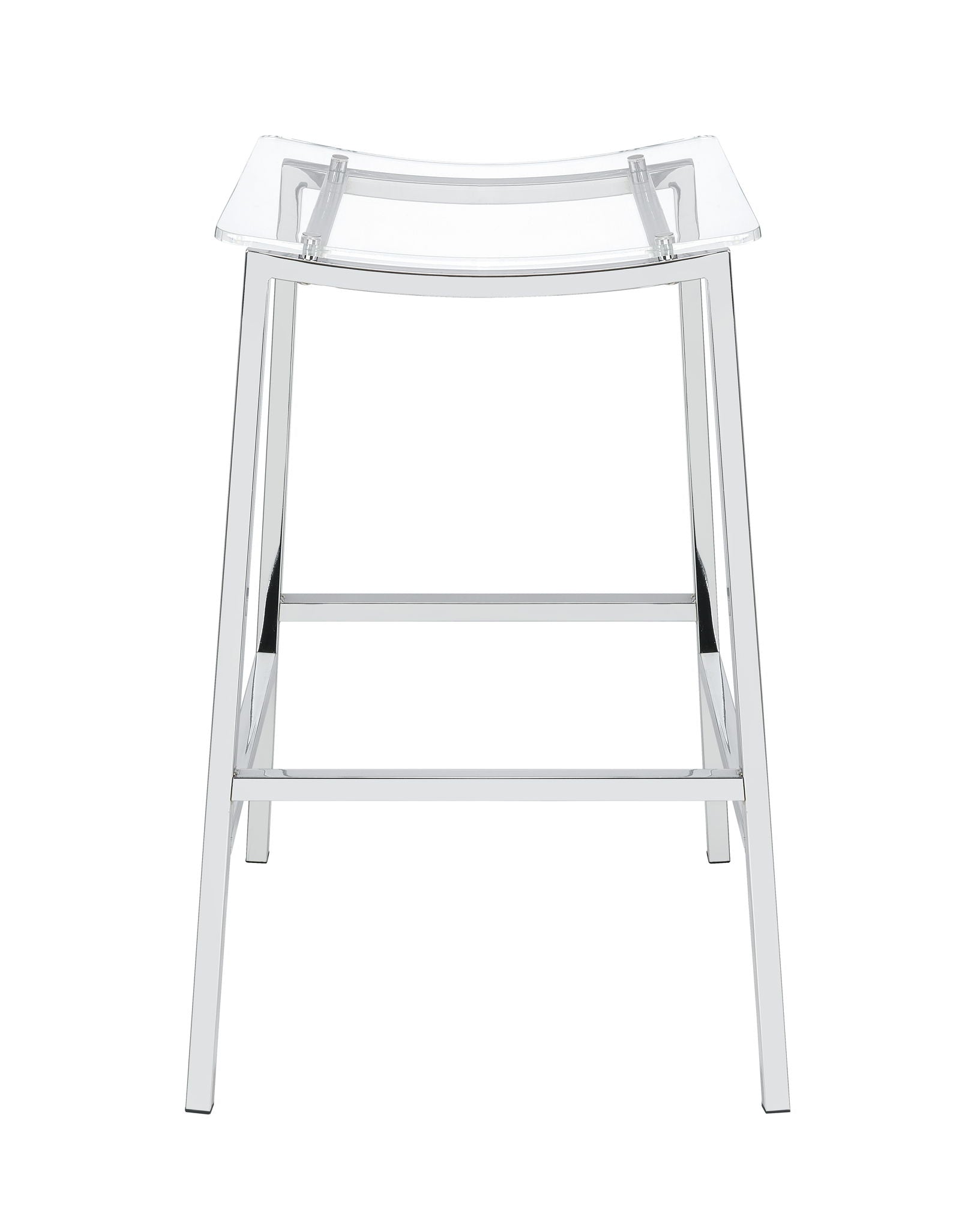 Zena - Backless Bar Stool (Set of 2) - Clear - Hornell Furniture Outlet