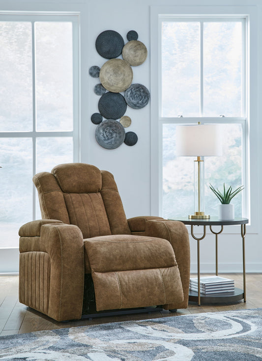 Wolfridge - Brindle - Power Recliner/Adj Headrest - Hornell Furniture Outlet