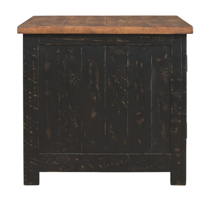 Valebeck - Black / Brown - Rectangular End Table - Hornell Furniture Outlet