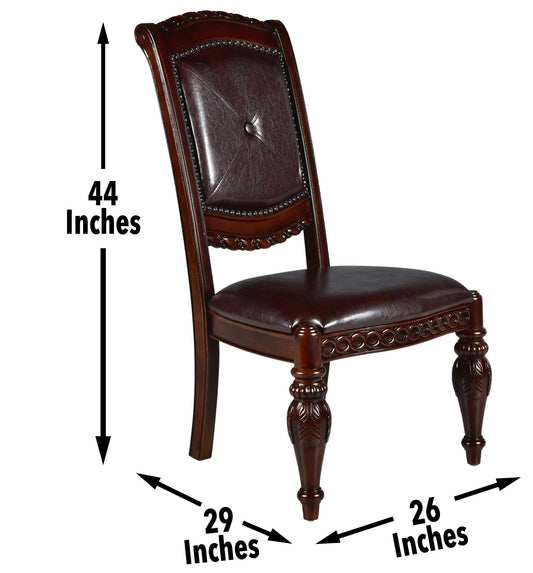 Antoinette - Side Chair (Set of 2) - Dark Brown - Hornell Furniture Outlet