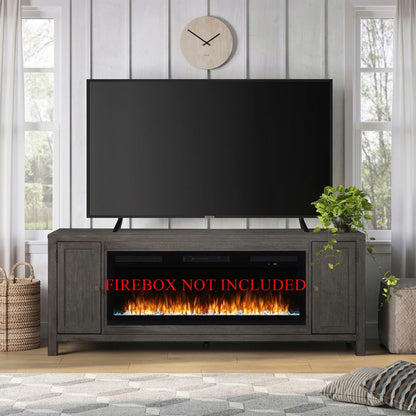 Fireplace TV Consoles - 78" Fireplace TV Console FTS - Dark Brown - Hornell Furniture Outlet