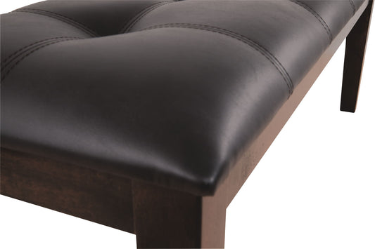 Haddigan - Dark Brown - Large UPH Dining Room Bench - Hornell Furniture Outlet