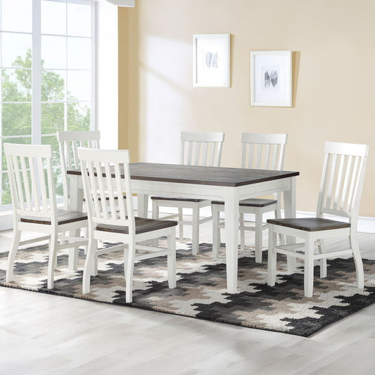 Cyalie - 7 Piece Dining Set - White - Hornell Furniture Outlet