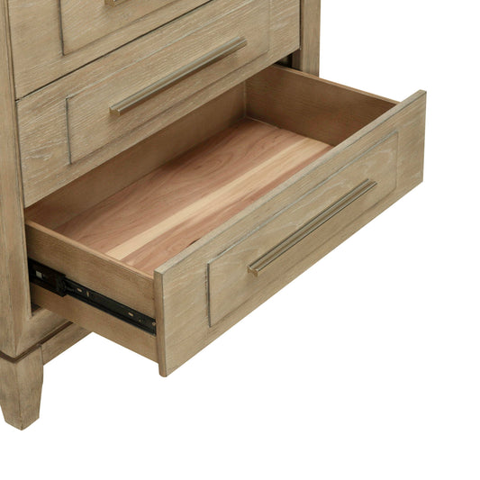 Brentwood - 3 Drawer Nightstand With Charging Station - Sandstone - Hornell Furniture Outlet