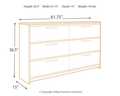Baystorm - Six Smooth Drawer Dresser - Hornell Furniture Outlet