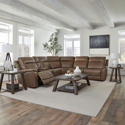 Collins - 6 Piece Sectional - Brown - Hornell Furniture Outlet