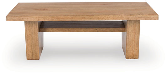 Kristiland - Light Brown - Rectangular Cocktail Table - Hornell Furniture Outlet