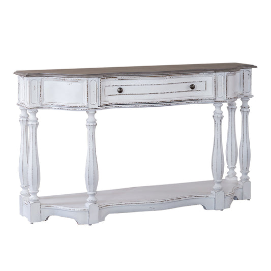 Magnolia Manor - Hall Console Table - White - Hornell Furniture Outlet