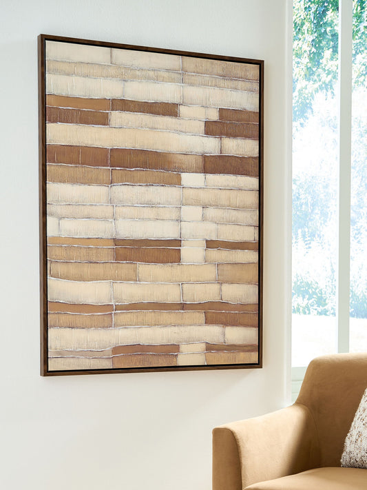 Kalanmore - Brown / Tan / White - Wall Art - Hornell Furniture Outlet