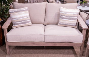 Harmony Headlands - Natural / Gray - Loveseat With Cushion - Hornell Furniture Outlet