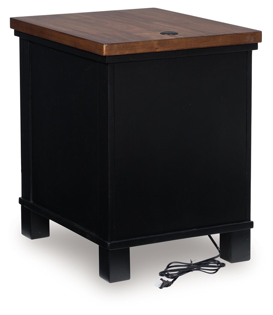 Wildenauer - Brown / Black - Chair Side End Table - Hornell Furniture Outlet