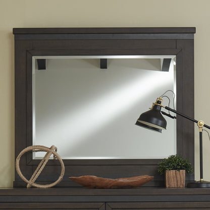 Thornwood Hills - Mirror - Dark Brown - Metal Strip Accents - Hornell Furniture Outlet