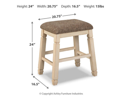 Bolanburg - Upholstered Stool (Set of 2) - Beige - Hornell Furniture Outlet