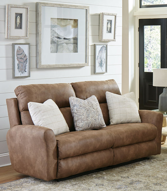 Justine - Lay Flat Reclining Loveseat - Burlap - Hornell Furniture Outlet