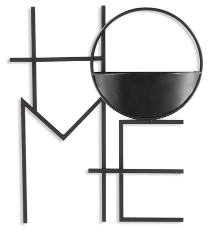 Dunster - Black - Wall Planter - Hornell Furniture Outlet