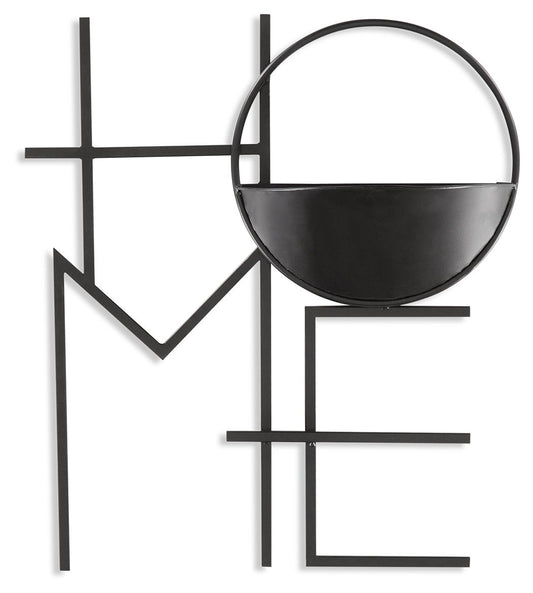 Dunster - Black - Wall Planter - Hornell Furniture Outlet