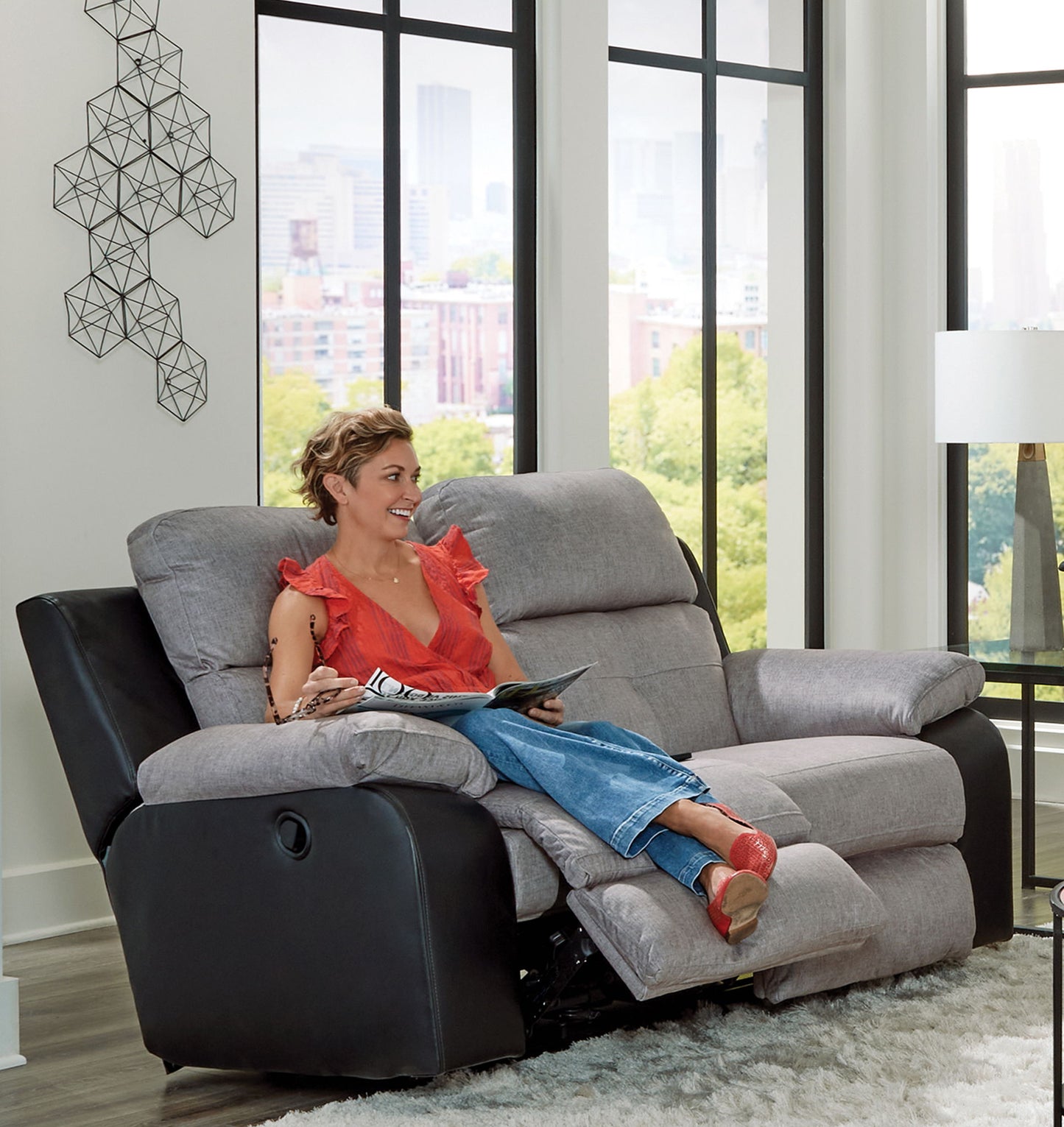 Felix - Rocking Reclining Loveseat - Hornell Furniture Outlet