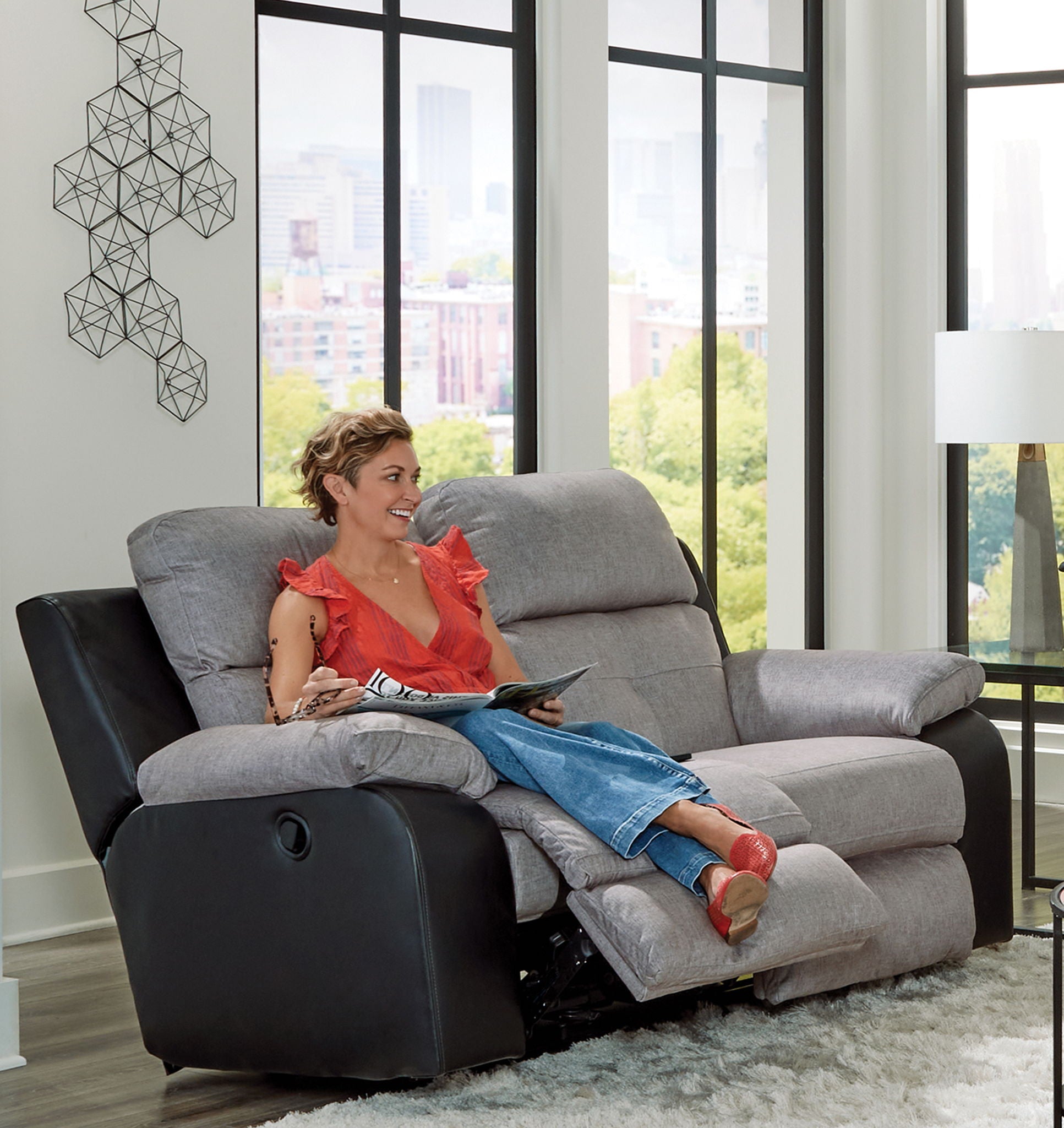 Felix - Rocking Reclining Loveseat - Hornell Furniture Outlet