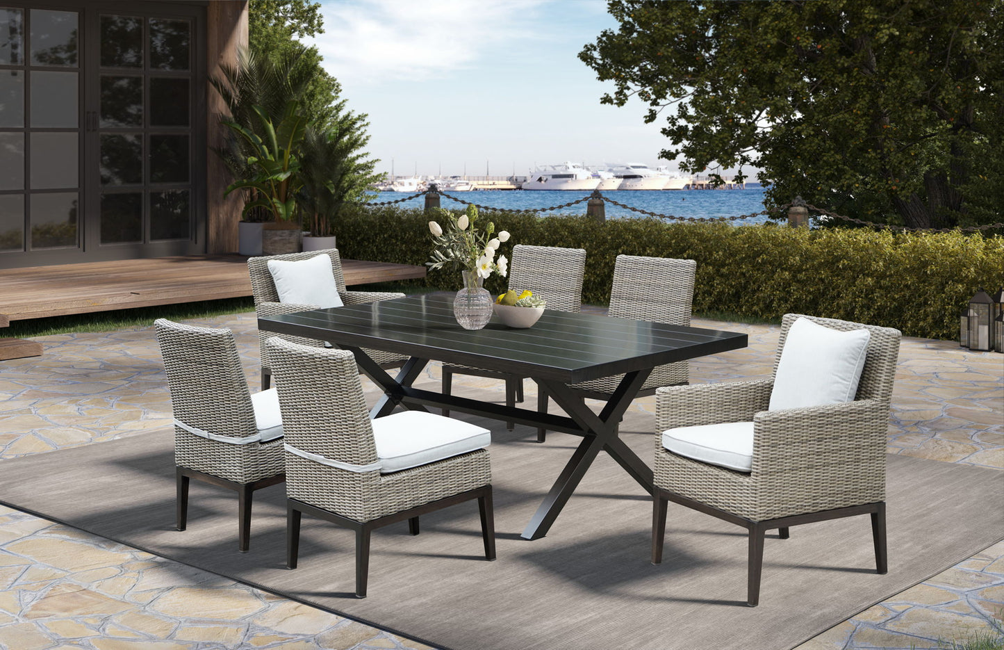 Marina - Outdoor Dining Set - Hornell Furniture Outlet