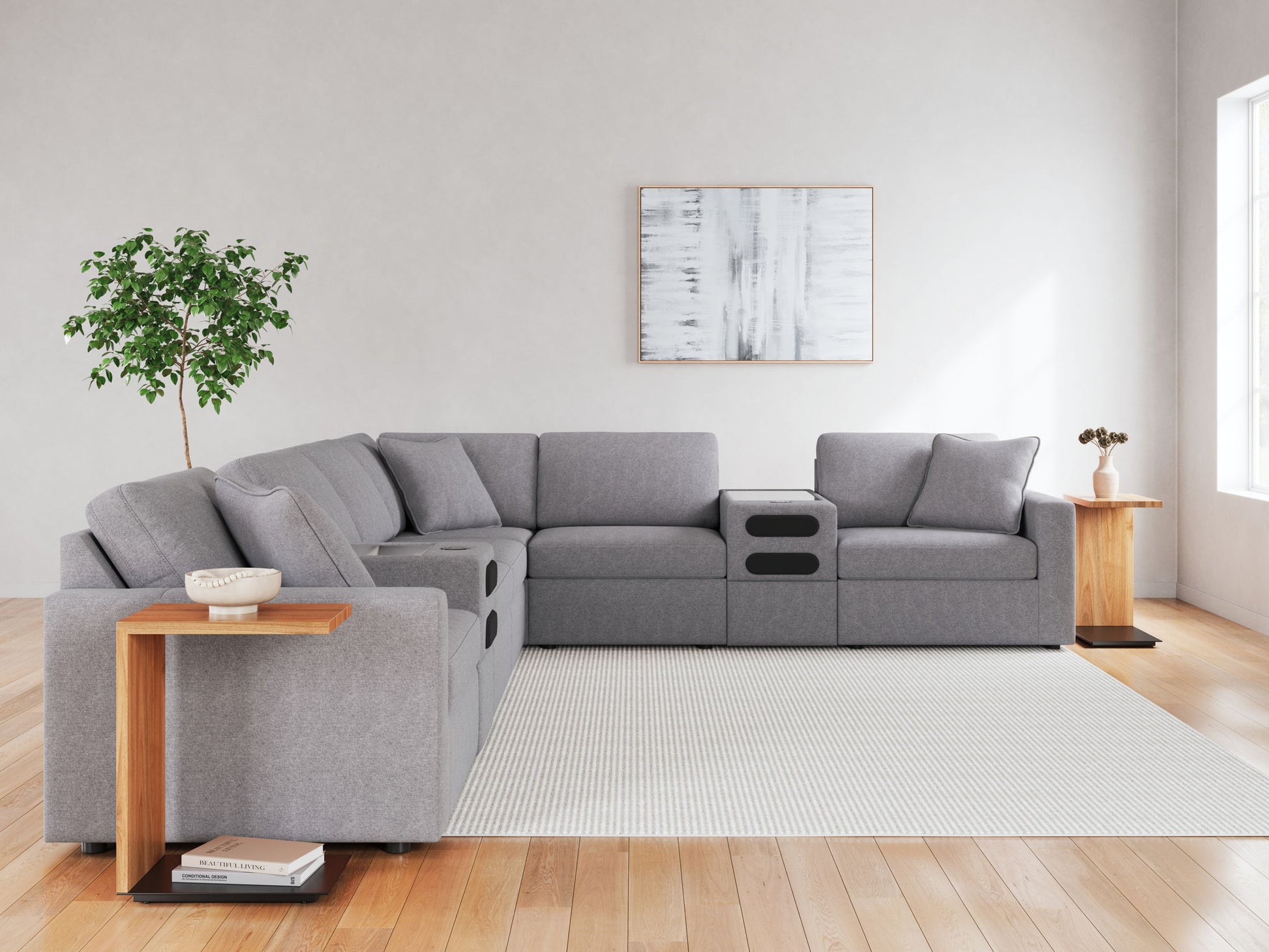 Modmax - Granite - Sectional - Hornell Furniture Outlet