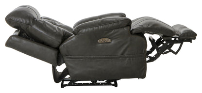 Naples - Power Lay Flat Recliner With Extended Ottoman - Chocolate - Hornell Furniture Outlet