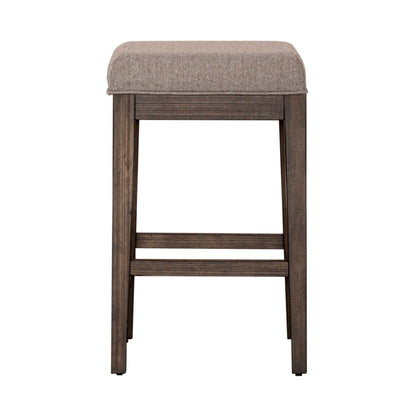 Arrowcreek - Upholstered Console Stool - Dark Brown - Hornell Furniture Outlet