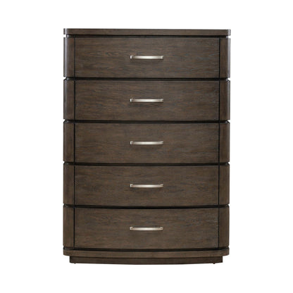 Cascade Falls - 5 Drawer Chest - Satin Espresso - Hornell Furniture Outlet