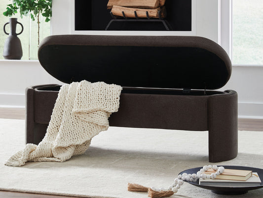 Vavuniya - Brown - Storage Bench - Hornell Furniture Outlet
